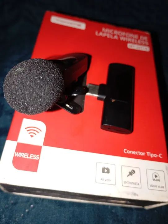 Microfone de lapela wireless - Foto 4