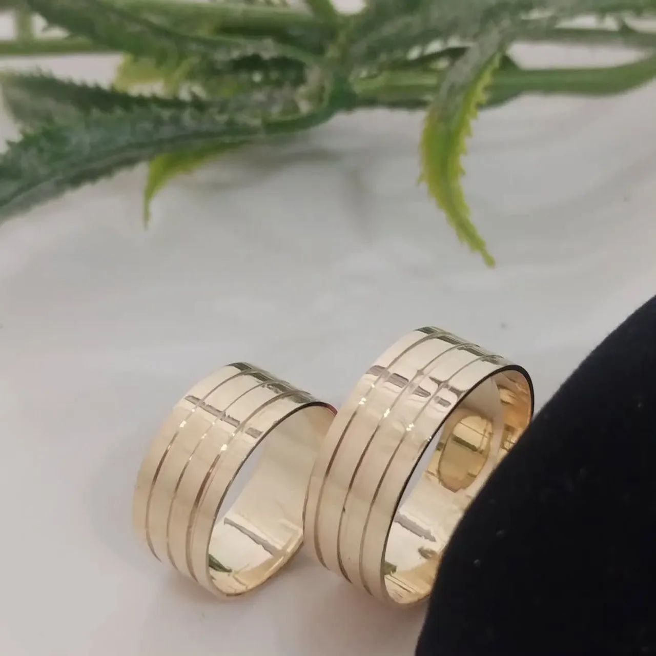 Par de Alianças banhadas a Ouro 18k - Foto 5