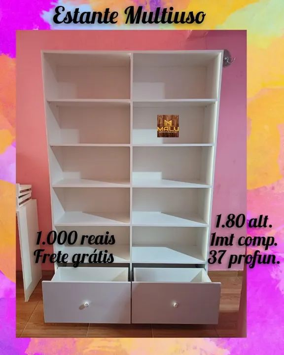 Estante Multiuso 1,80m - Frete Grátis