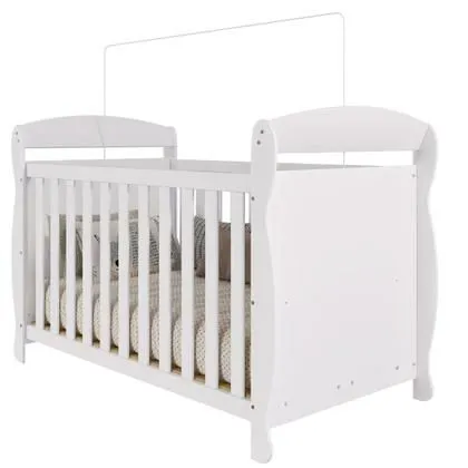 Berço Branco para Bebê com Design Clássico