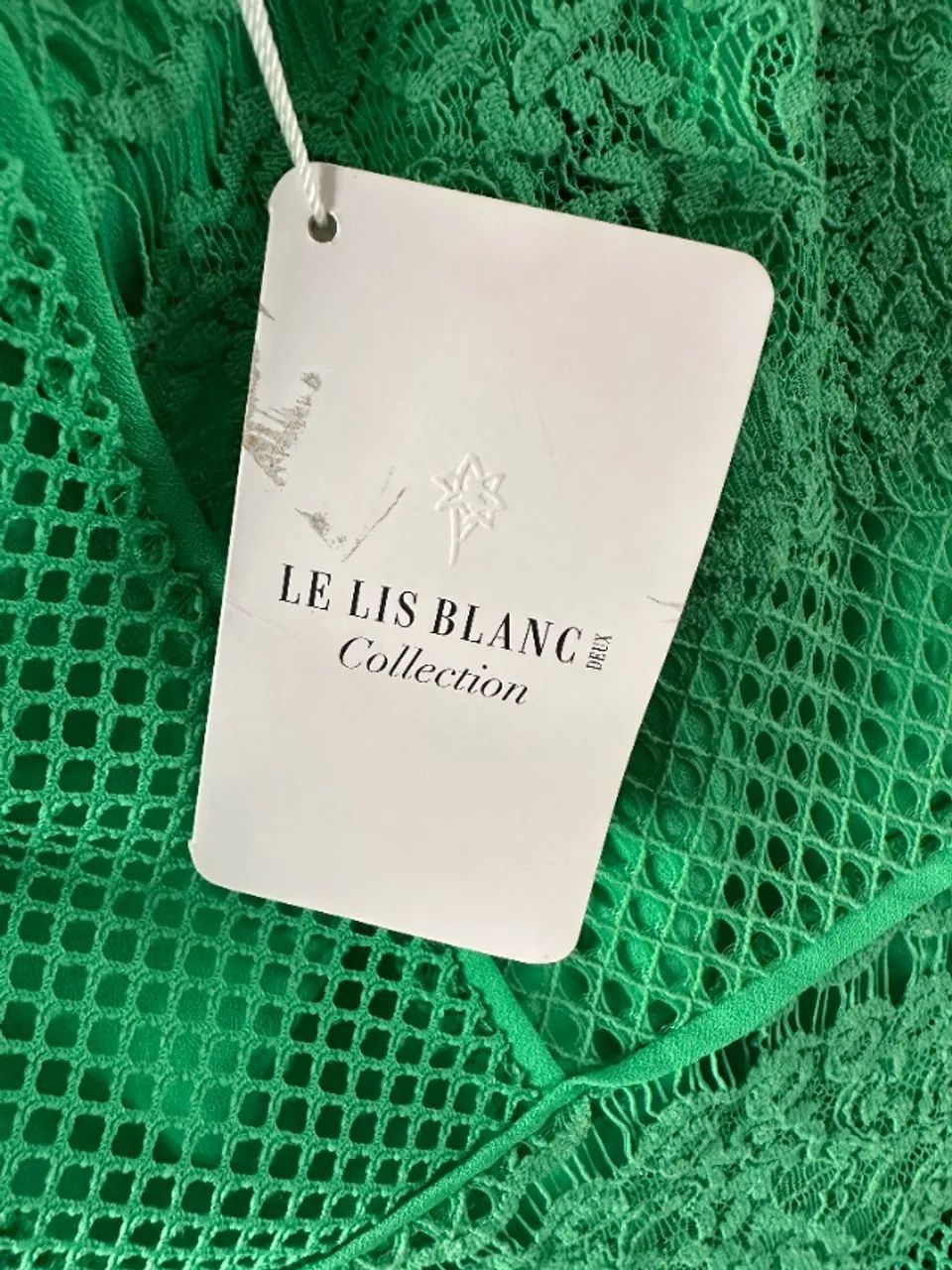 saia renda le lis blanc verde - Foto 2
