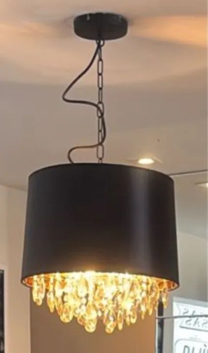 LUMINÁRIA PRETA PARA SALA DE JANTAR - Foto 2