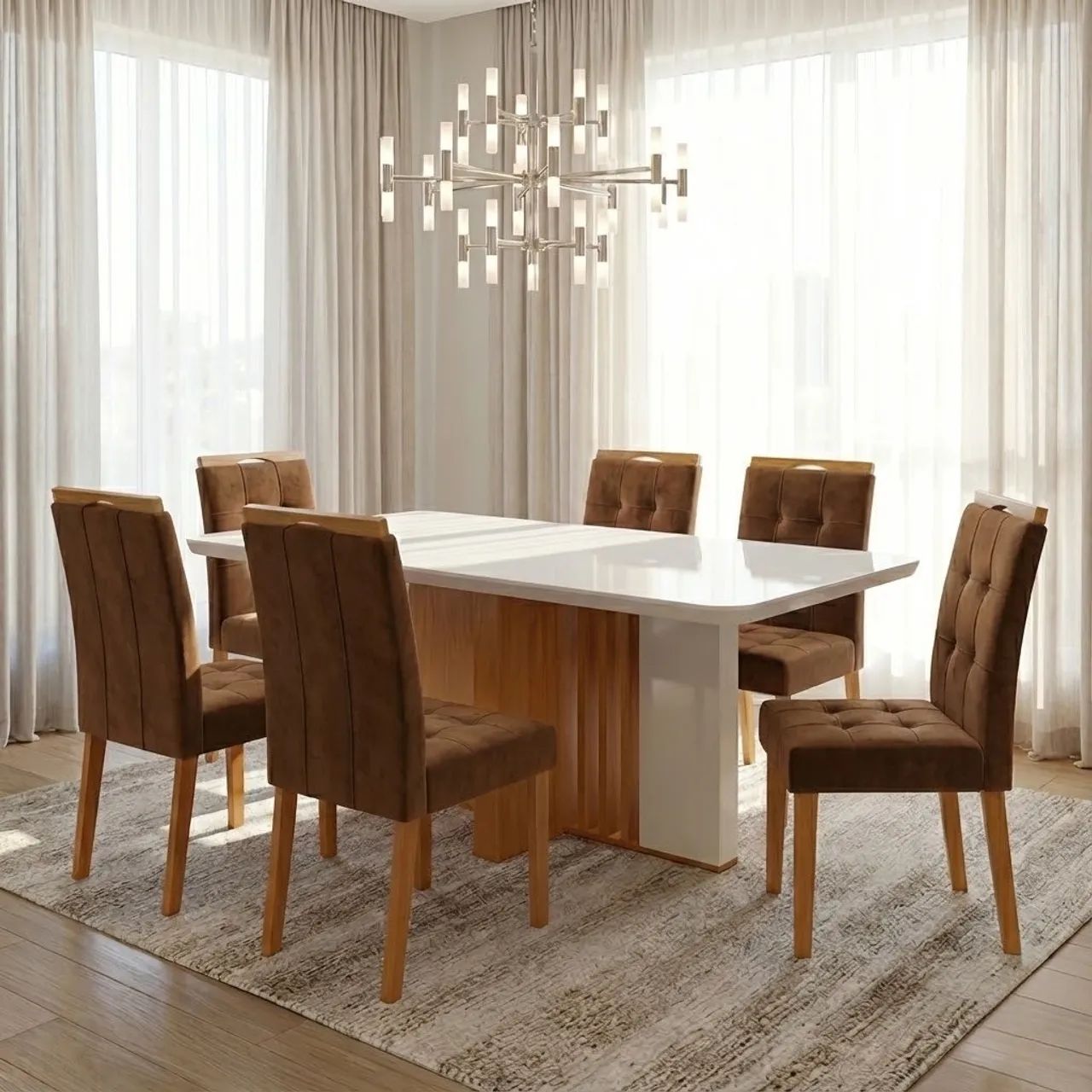 Mesa de Jantar Tampo Maxi 170 com 6 Cadeiras- Entrega Rápida - Foto 4