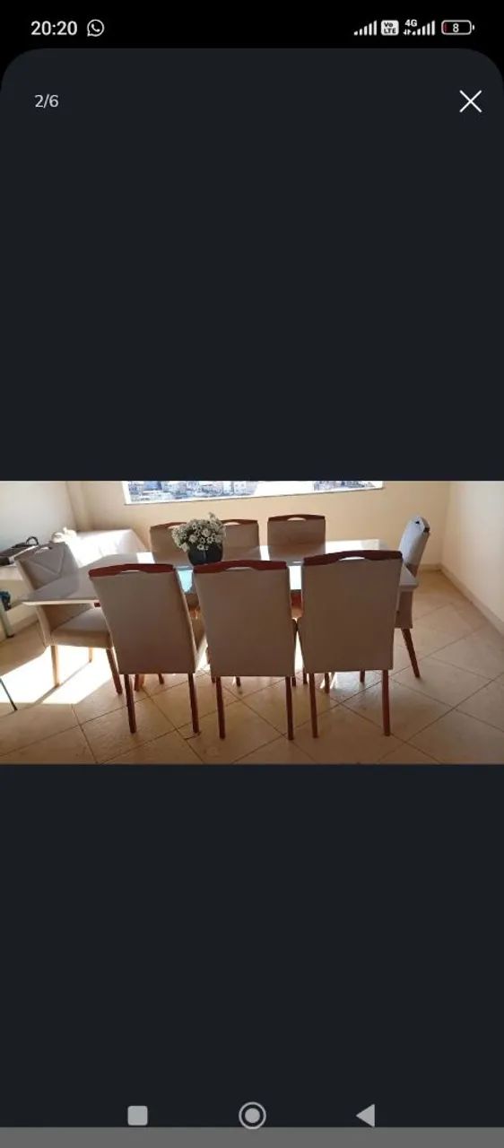 Mesa de jantar com 8 cadeiras64341728616065120