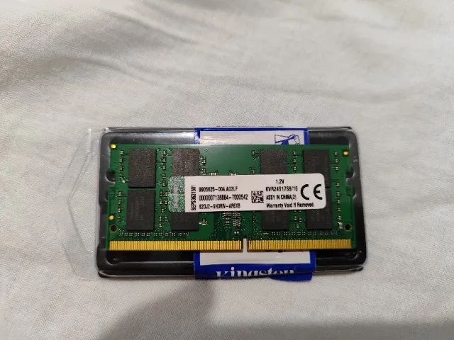 Memória RAM DDR4 16GB Kingston Notebook