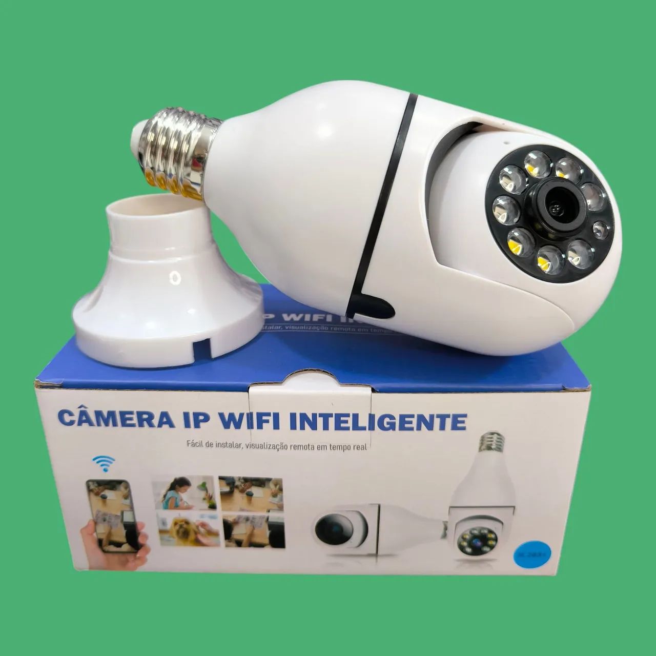 Câmera lâmpada Wi-Fi com visão noturna  - Foto 2