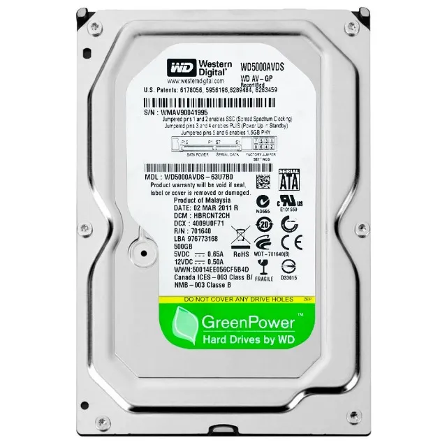 HD 500GB Sata WD Green