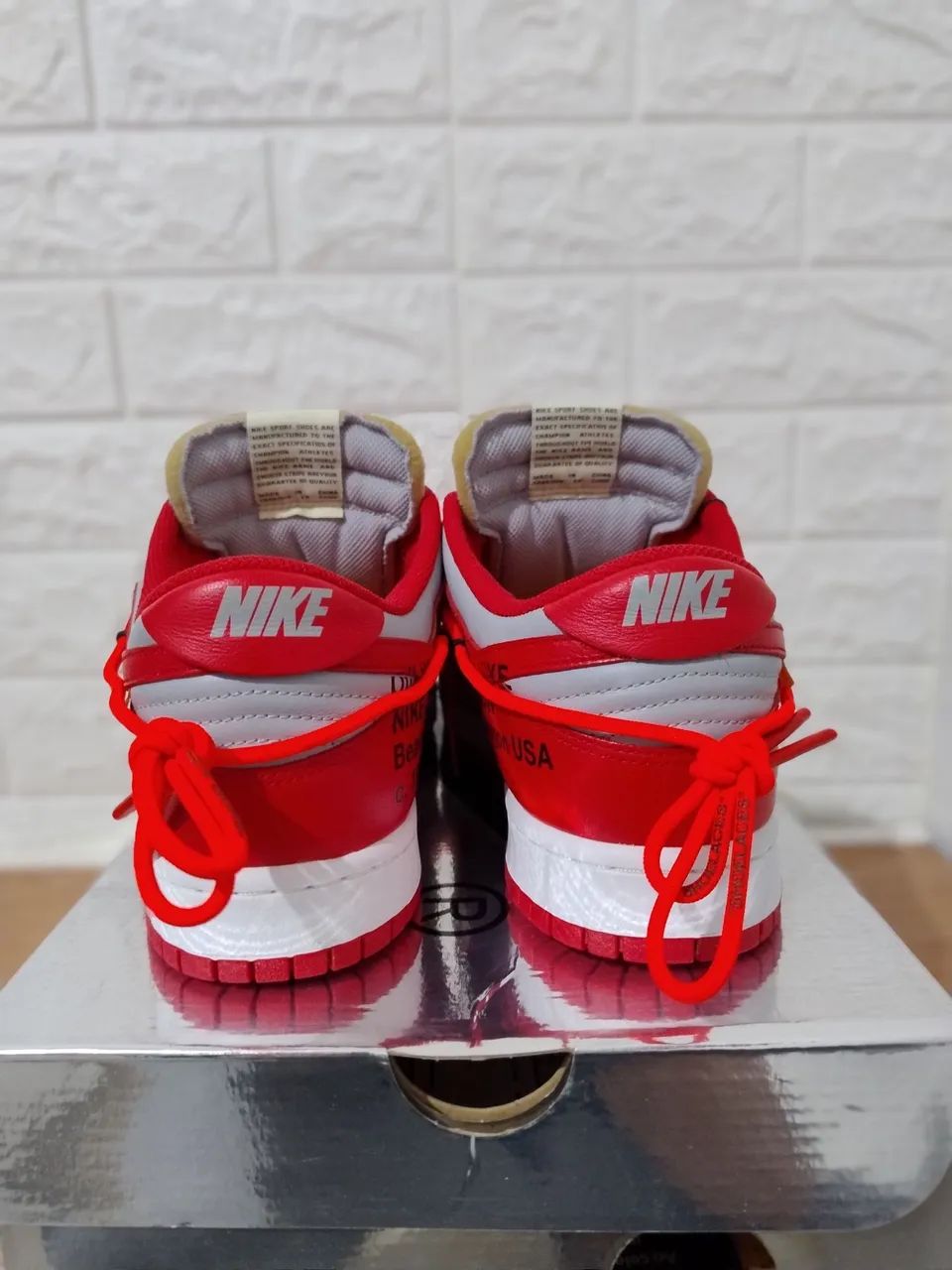 Dunk off-white university red raridade t:41 - Foto 3