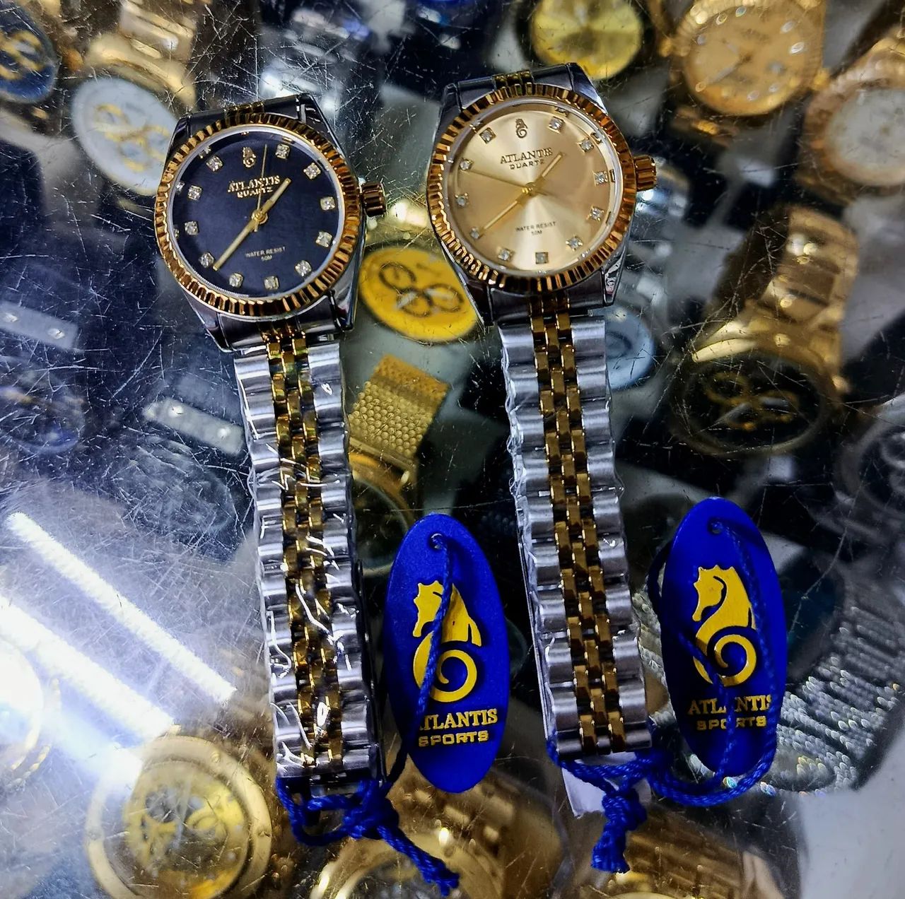 Relógios de pulso Atlantis Quartz - Dourado e Preto - Acessórios