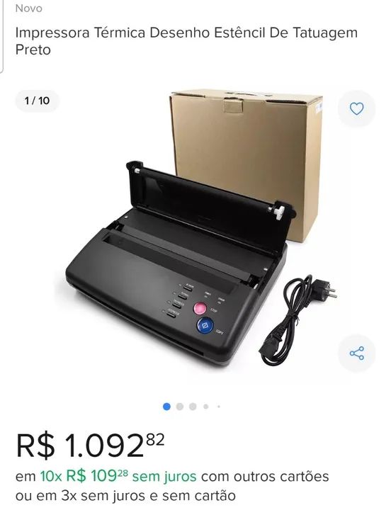 Copiadora de Transferência Térmica Tatuagem Decalque Tattoo - Foto 5