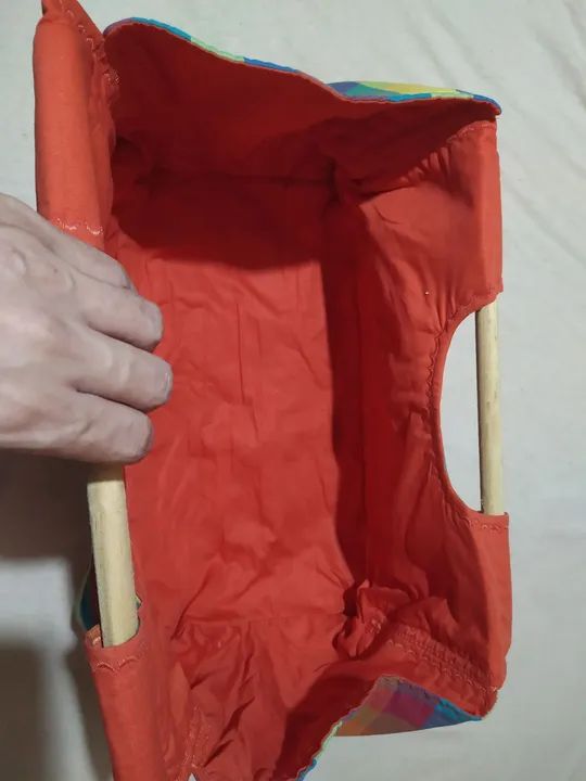 Bolsa de mão xadrez colorida - Foto 3