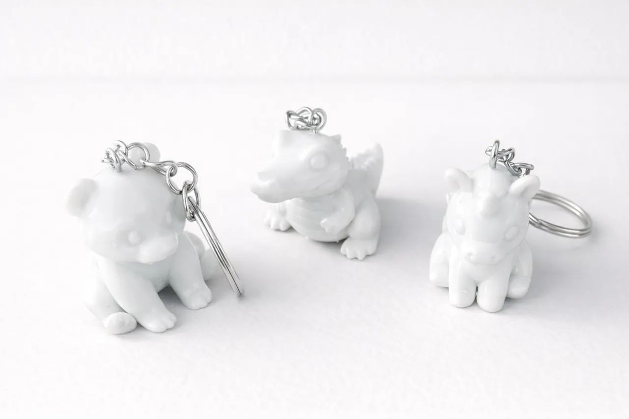 chaveiros 3D de Bichinhos em Miniatura 3D 