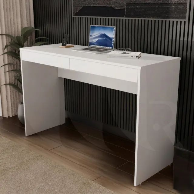 Mesa Escritório 100% MDF Com 2 Gavetas *NOVA* - Pronta Entrega - Foto 2