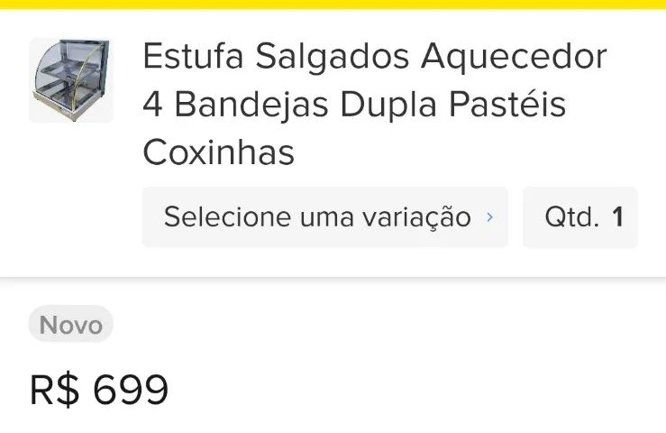Estufa para salgados usada apenas 1 dia - Foto 2