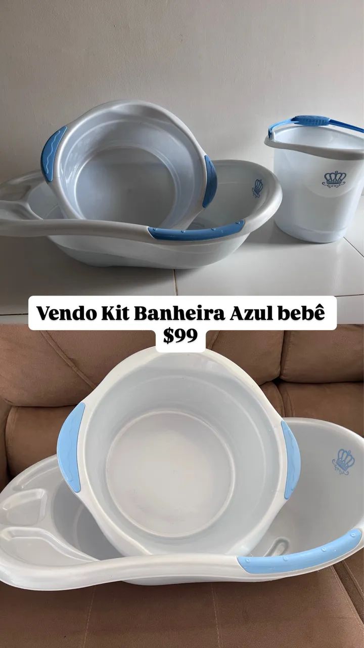 Kit de Banheira e Baldes 