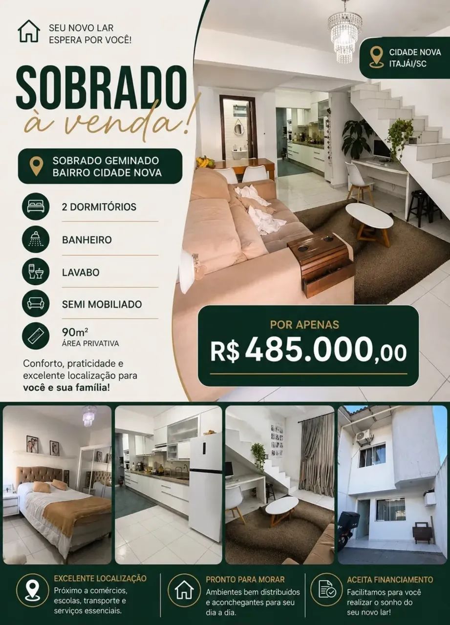 sobrado geminado bairro cidade nova - Foto 4