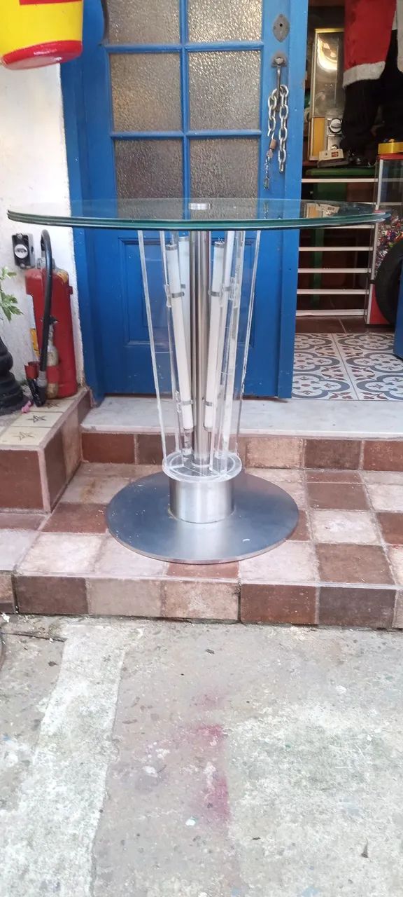 Mesa acrílico inox vidro espelhada  - Foto 2