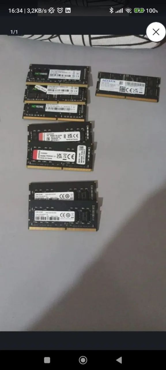 Memeria de notebook 