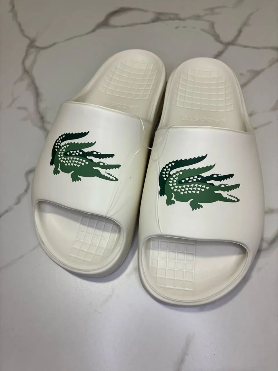 SLIDE LACOSTE BRANCO Chinelo