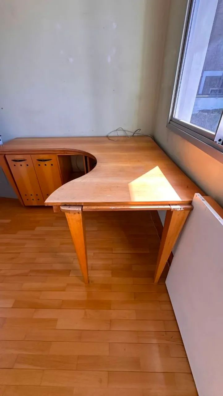 Mesa Madeira Maciça em L - Foto 4