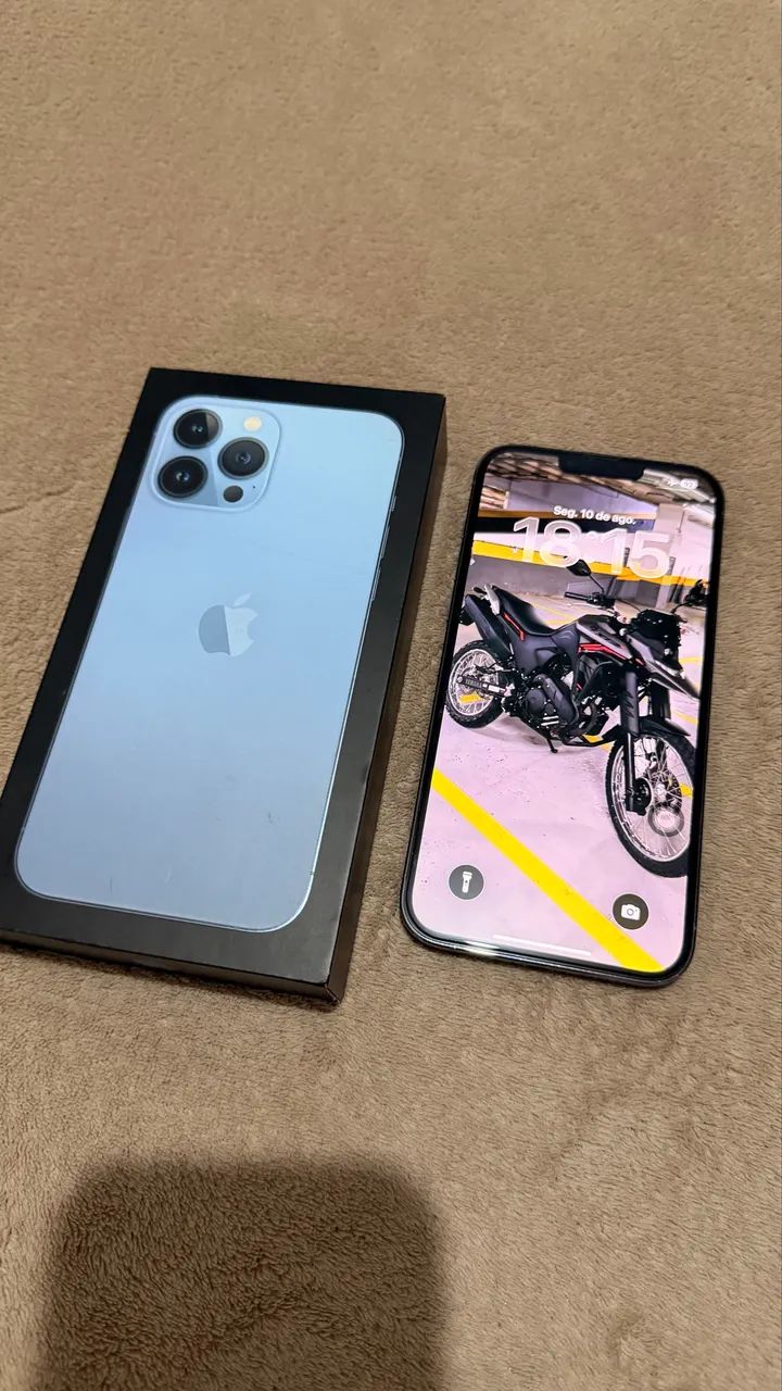 iPhone 13 Pro Max 256 79%bateria troco por aparelho Android 