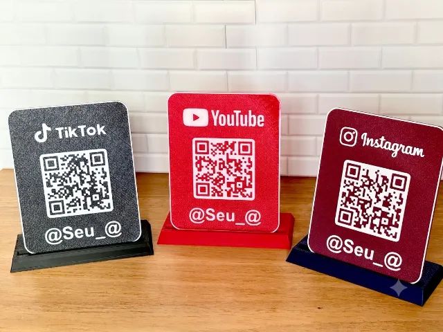 Placa QR Code 3D Personalizada - Pix, Instagram, Wi-Fi e Google - Foto 4