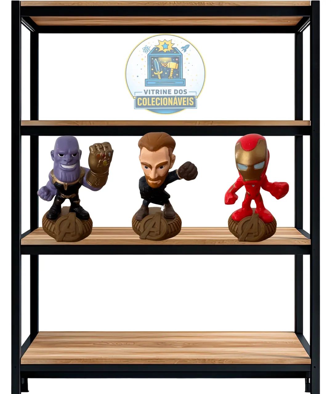 Capitão América, Homem de Ferro e Thanos