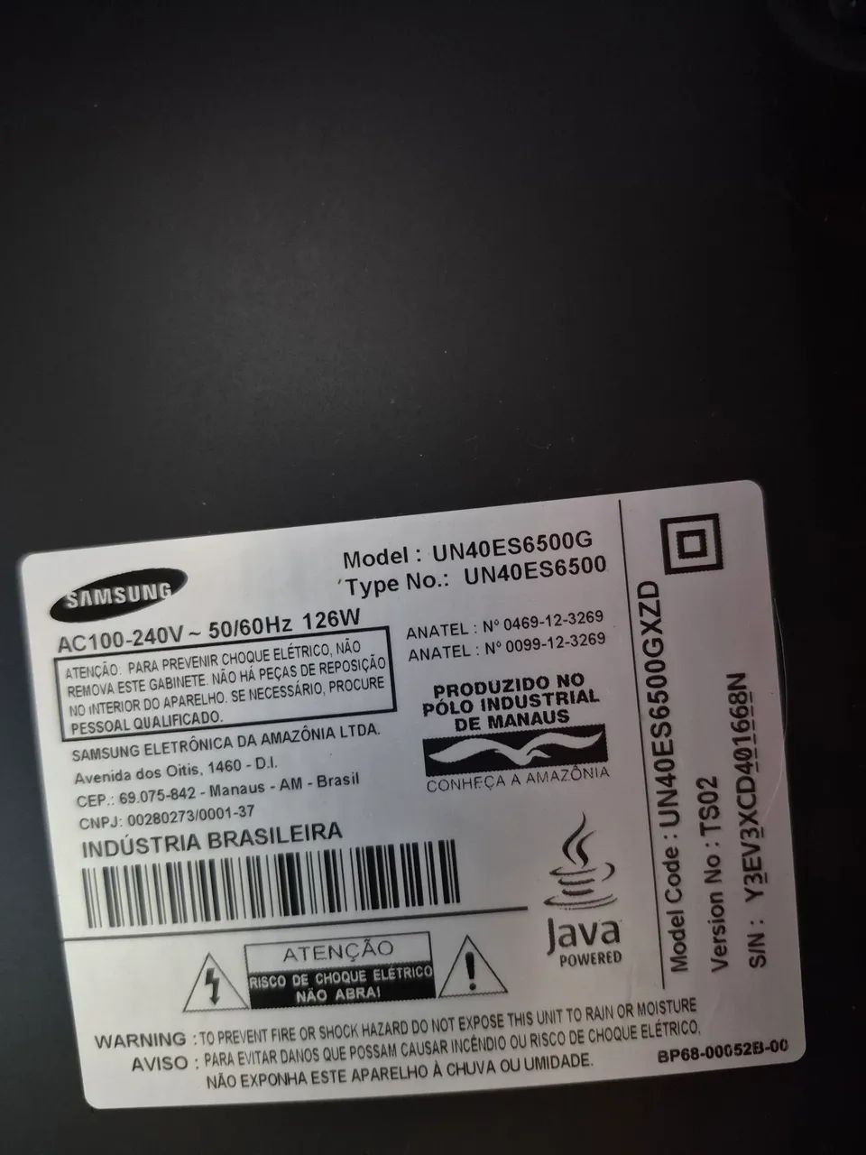 TV SAMSUNG 40 pol. Funcionando - Foto 2