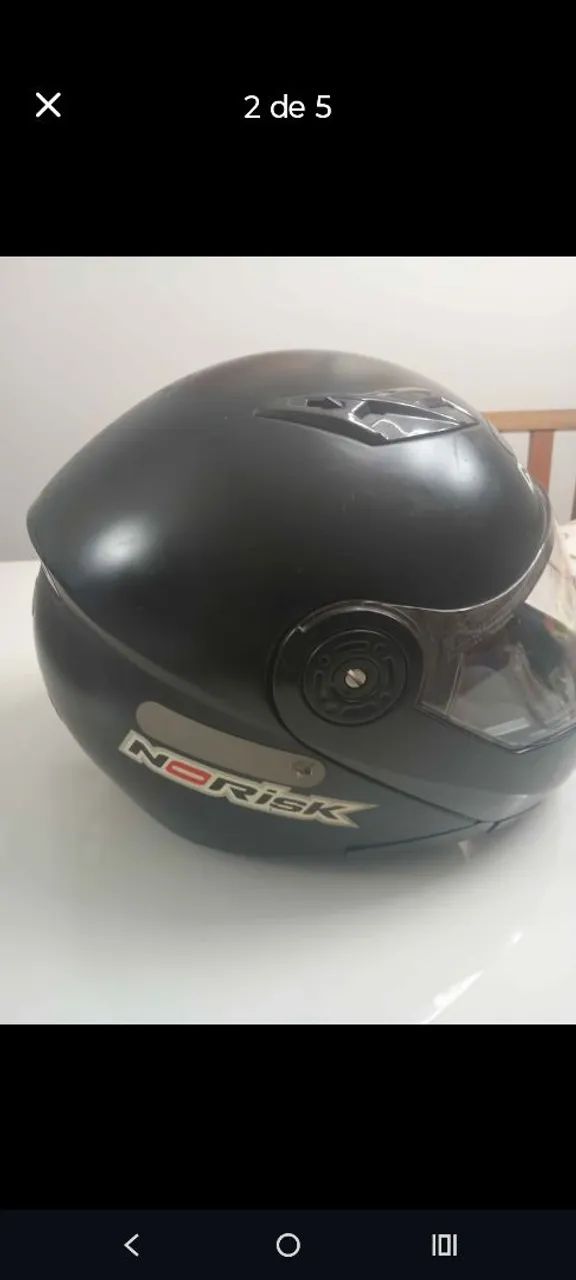 Capacete Norisk Robocop preto c/ óculos - n.58 - Foto 3
