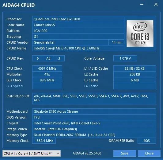 INTEL 10° GEN COM  GRAFICO INTEGRADO 3.60GHZ - Foto 4