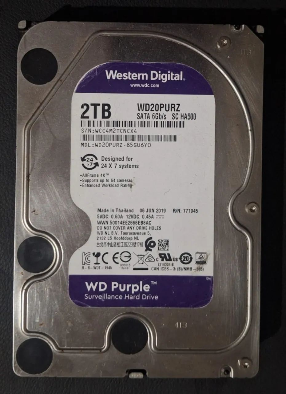 HD 2TB Western Digital Purple