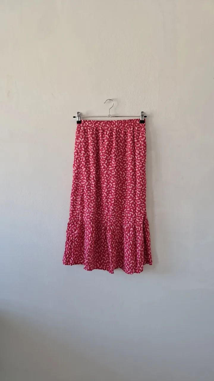  Imperdivel Saia longa Vermelha - Foto 4