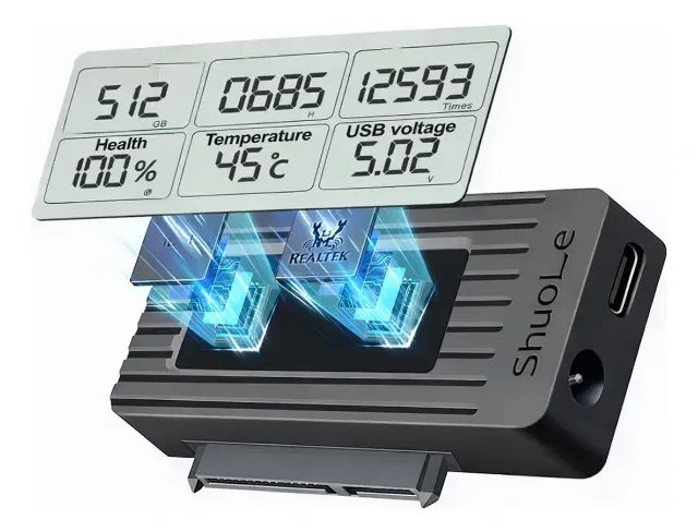 Convert Your SSD or HDD into an External Drive – SATA HDD/SSD External Enclosure with Digital Display