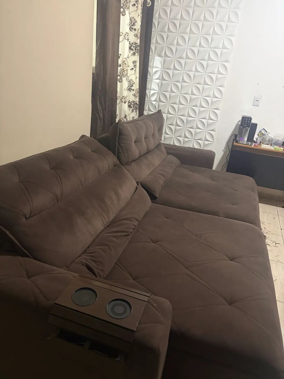 Sofá retrátil e reclinável 3 metros  - Foto 5
