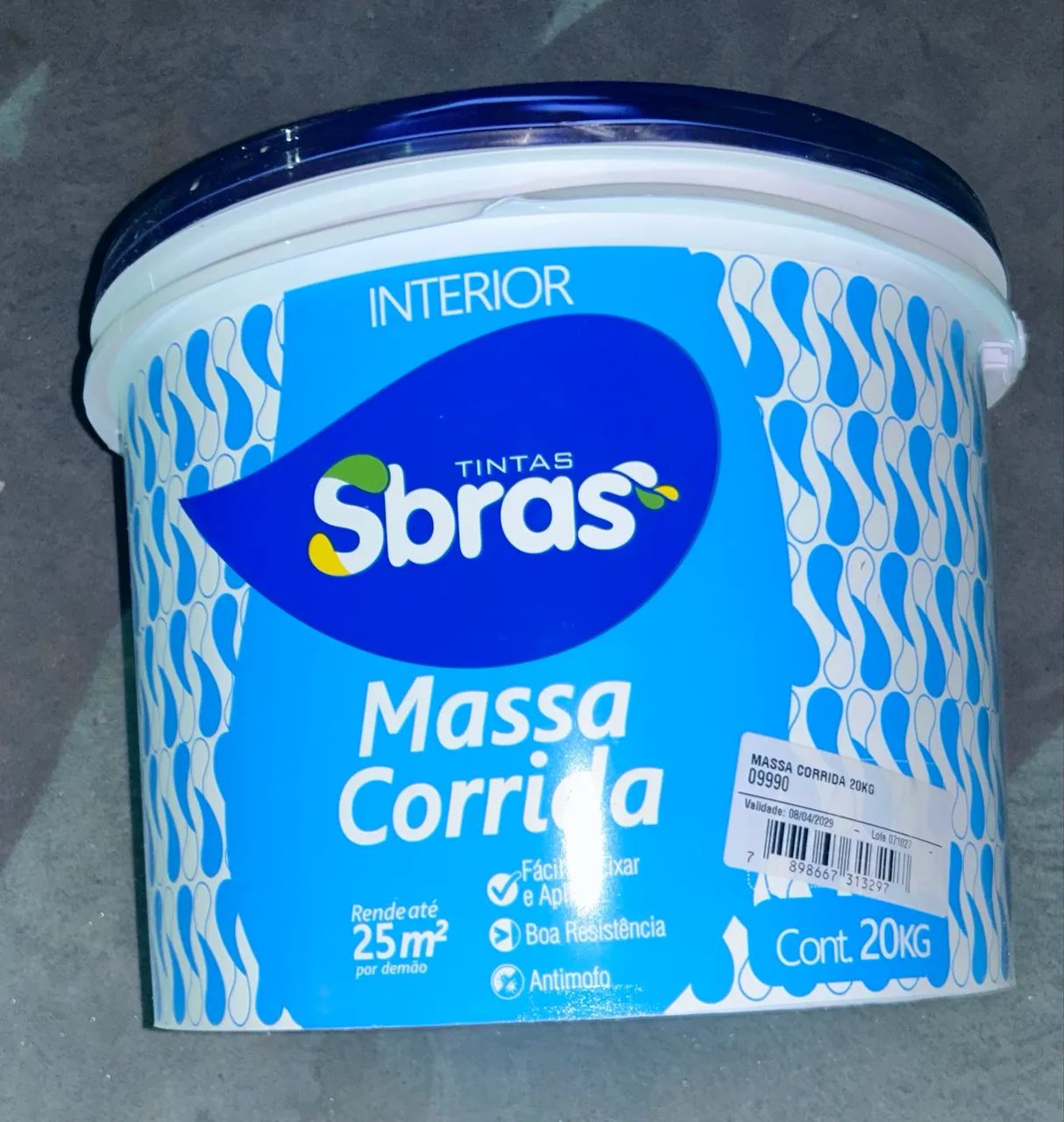 2 galões de Massa corrida 40 kg - Sbras  - para interior