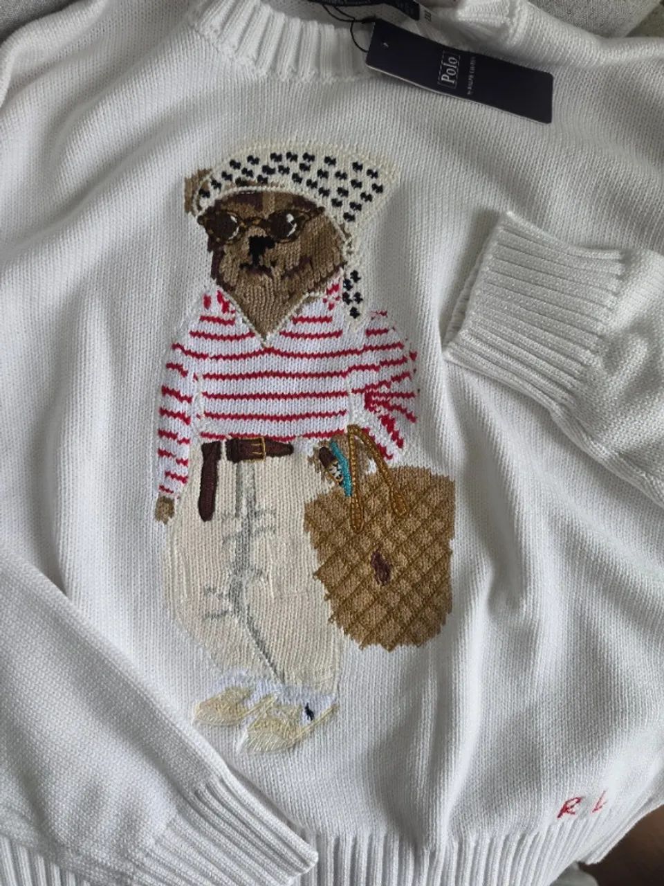 Polo Bear Trico / Sueter Branco
