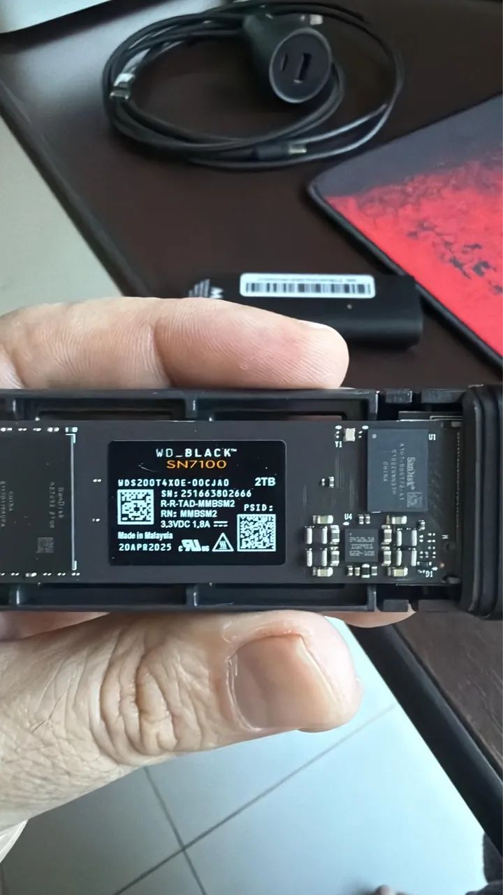 Ssd Wd Black Sn7100 M.2 2280 De 2tb Interface Pcie Gen 4.0 Preto - Foto 3