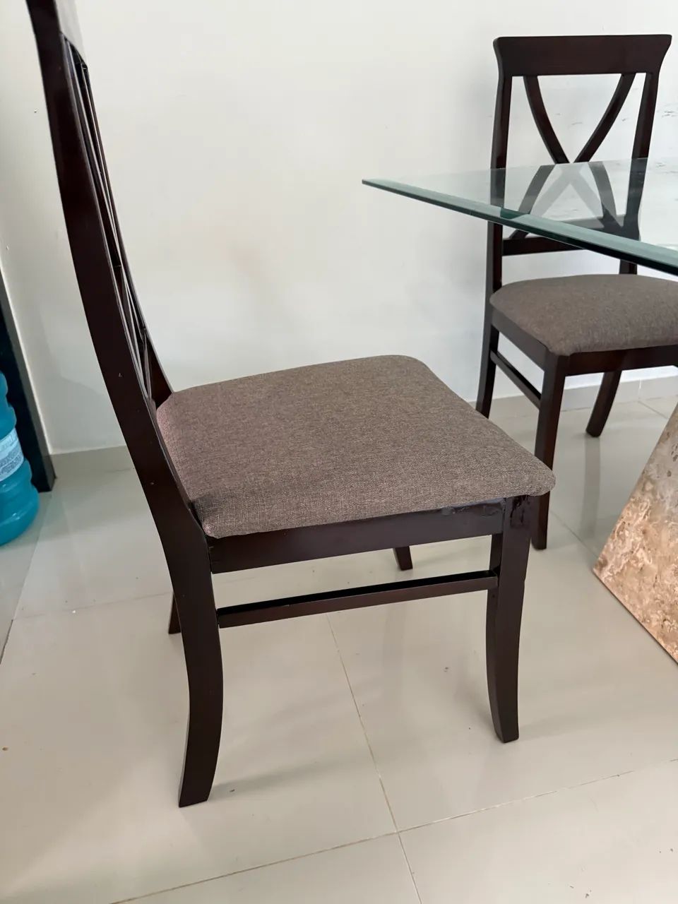 Mesa 6 lugares com base de Travertino Bege 2x1 - Foto 5