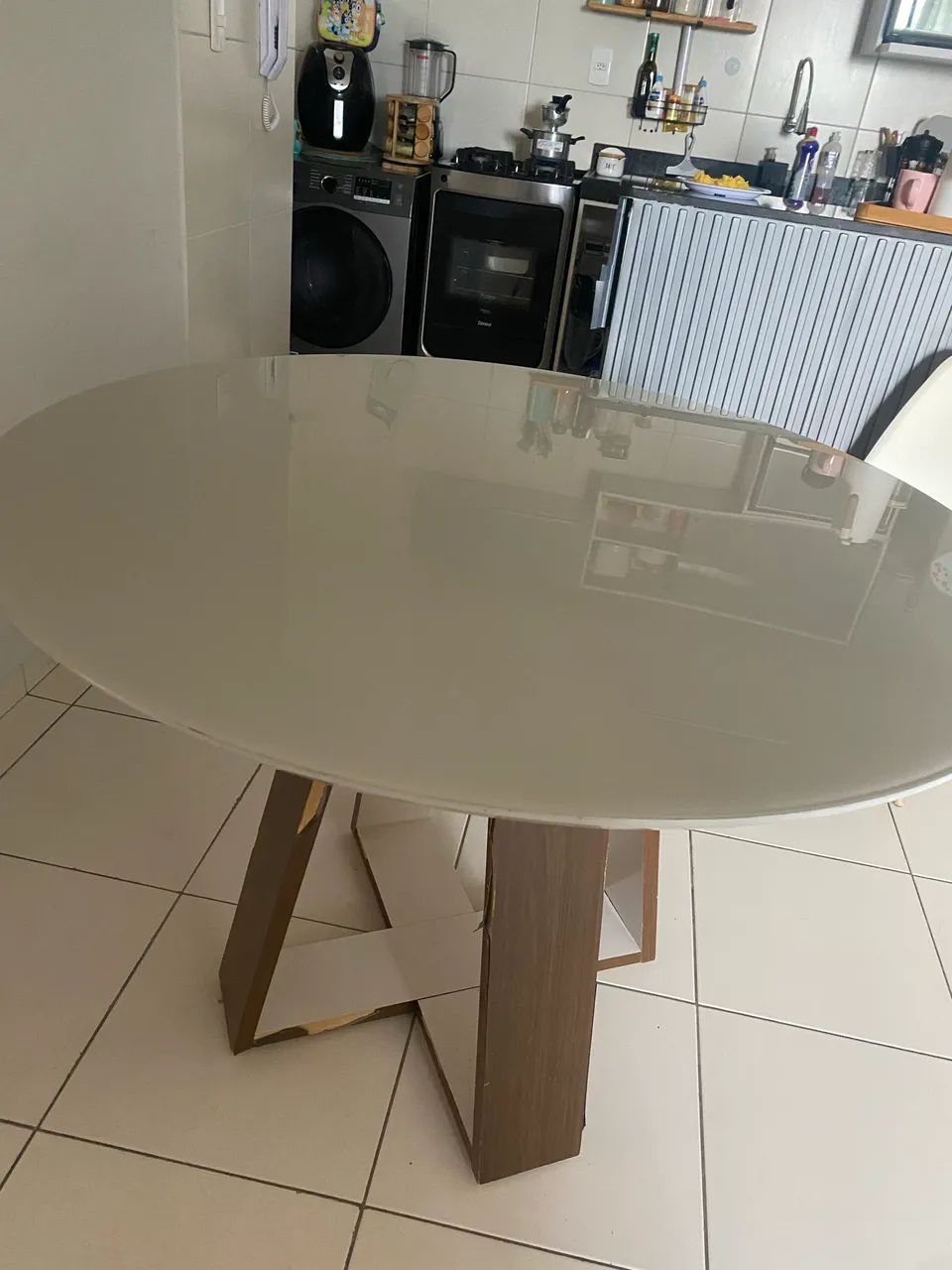 Mesa com tampo de vidro - Foto 2