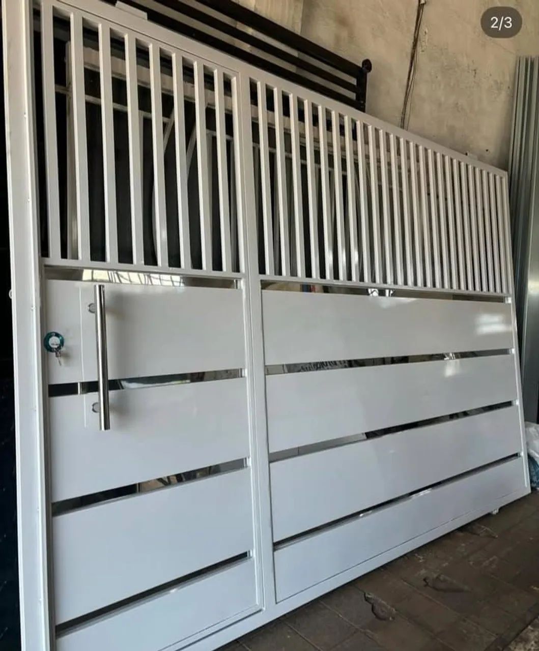 PORTÃO DE ALUMINIO E FERRO GALVANIZADO!! - Foto 5