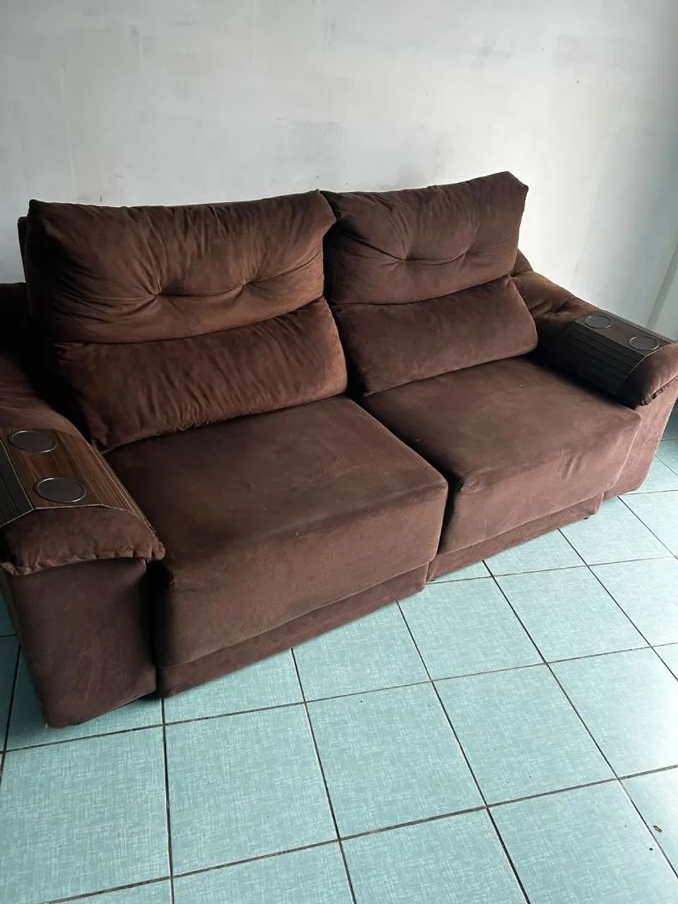 Sofá retrátil e reclinável em Suede 2 metros entrego  - Foto 5