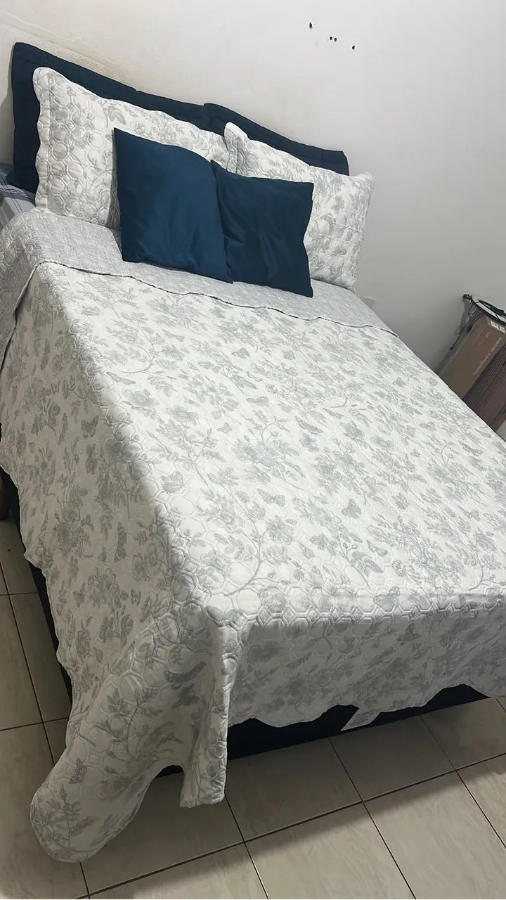 Cama de casal com box e colchão  - Foto 3