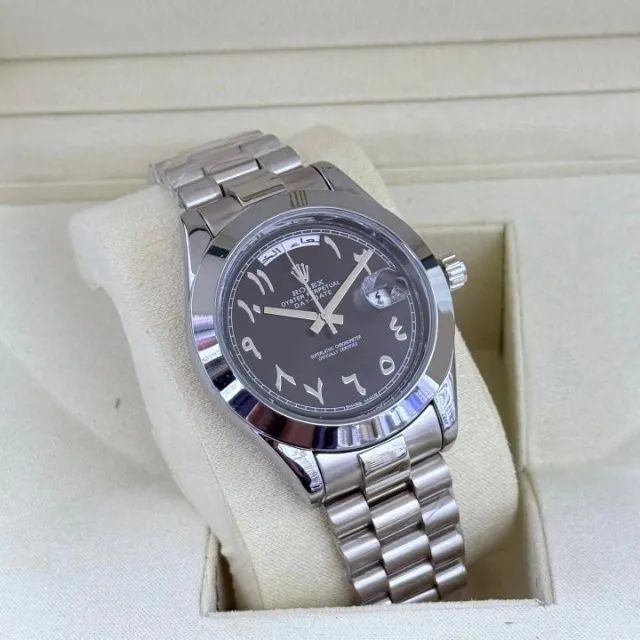 Relógio ROLEX Day - Date Automático - Numerais em Árabe (Entregamos) - Foto 4