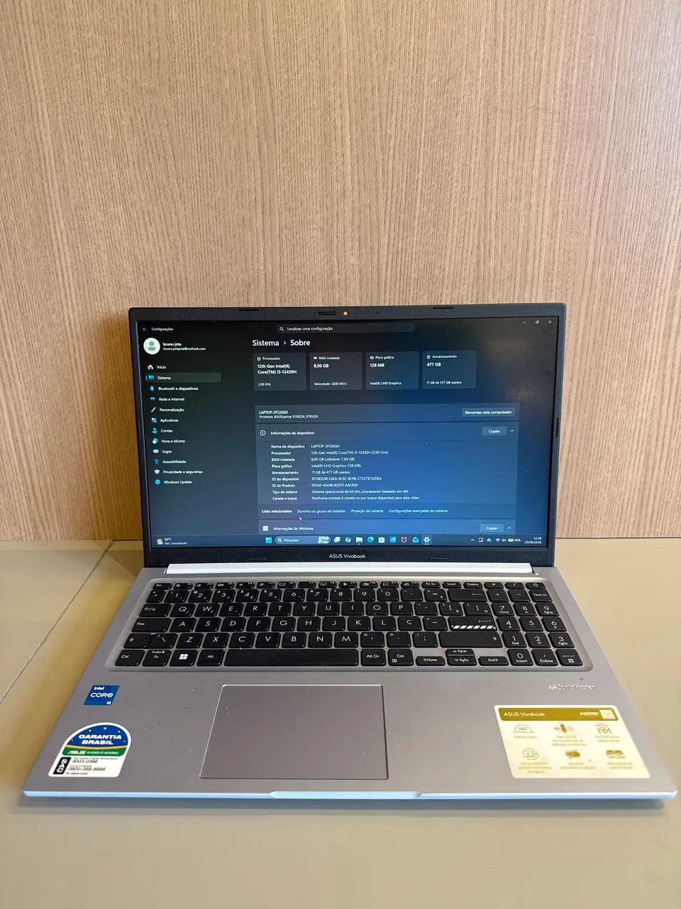NOTEBOOK ASUS VIVOBOOK TELA DE 15 - 12 GERAÇÃO  - Foto 2