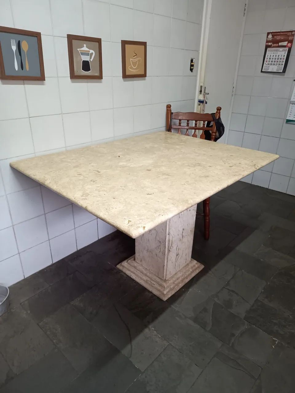 Mesa de mármore travertino  - Foto 3