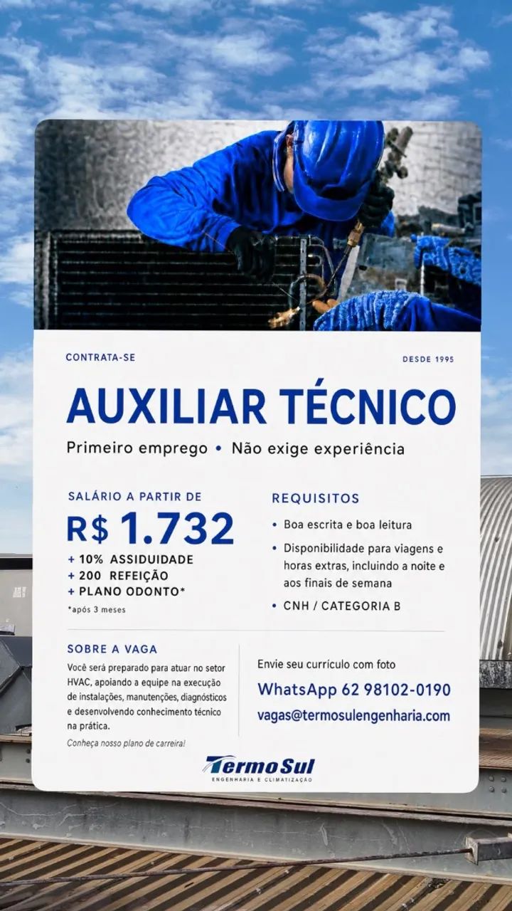 Auxiliar Tecnico Climatização 