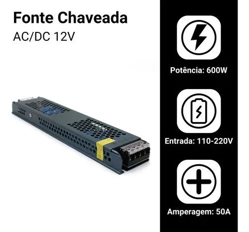 Fonte Chaveada Usina 50a 110v 220v Som - Foto 3