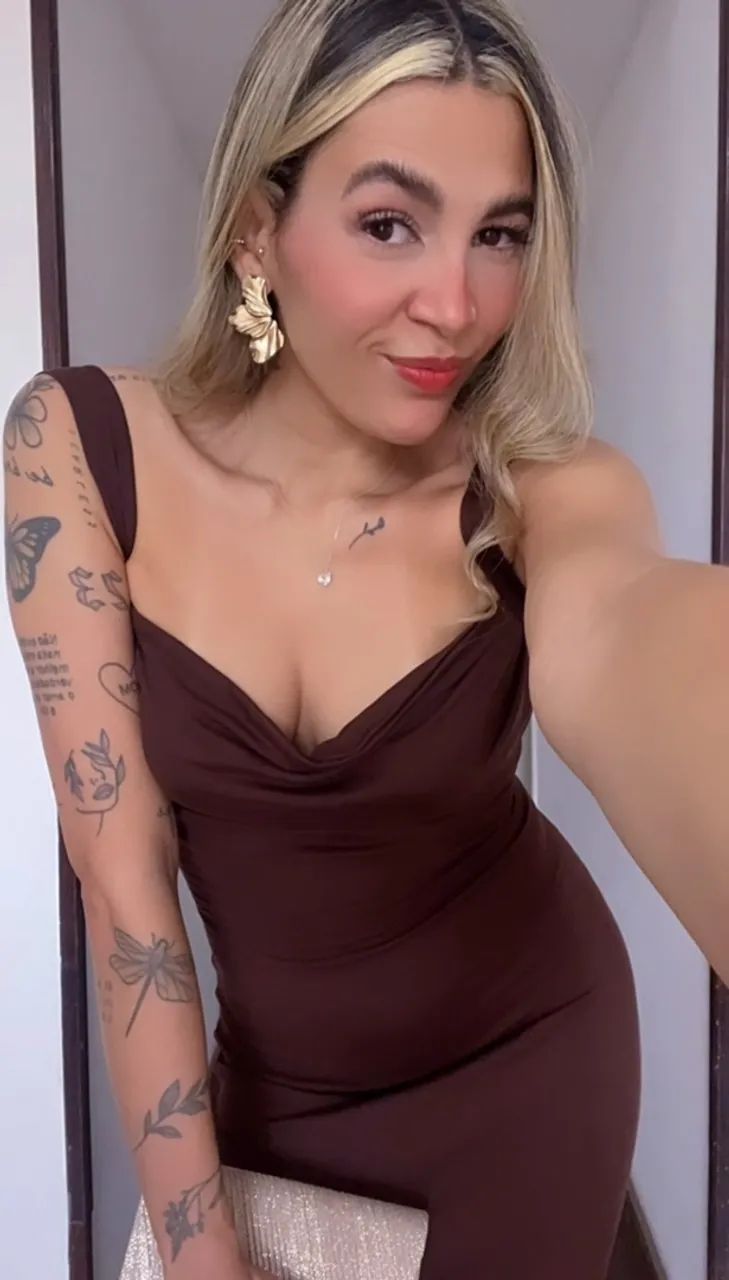 vestido multiformas festa marrom - Foto 3