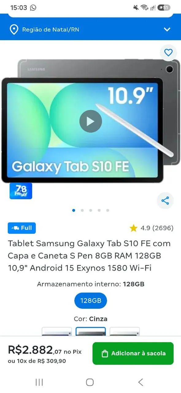 Tablet samsung 10p - Foto 2