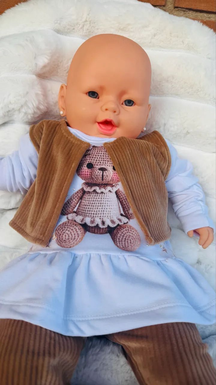 BONECA ANTIGA E GRANDE ROUPAS NOVAS - Foto 5